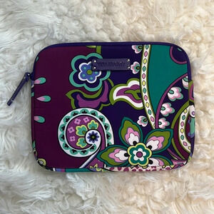 Vera Bradley Heather Purple Neoprene Soft Padded ipad Tablet Sleeve Case Cover